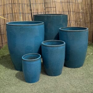 Glazed Turquoise Tall Cylinder