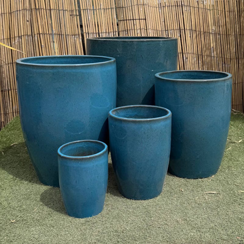 Glazed Turquoise Tall Cylinder