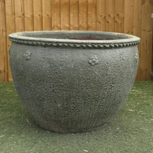 Atlantis Green Scallop Rim Apricot Large Second