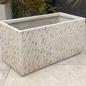 Fibre Clay Textured White Trough Small