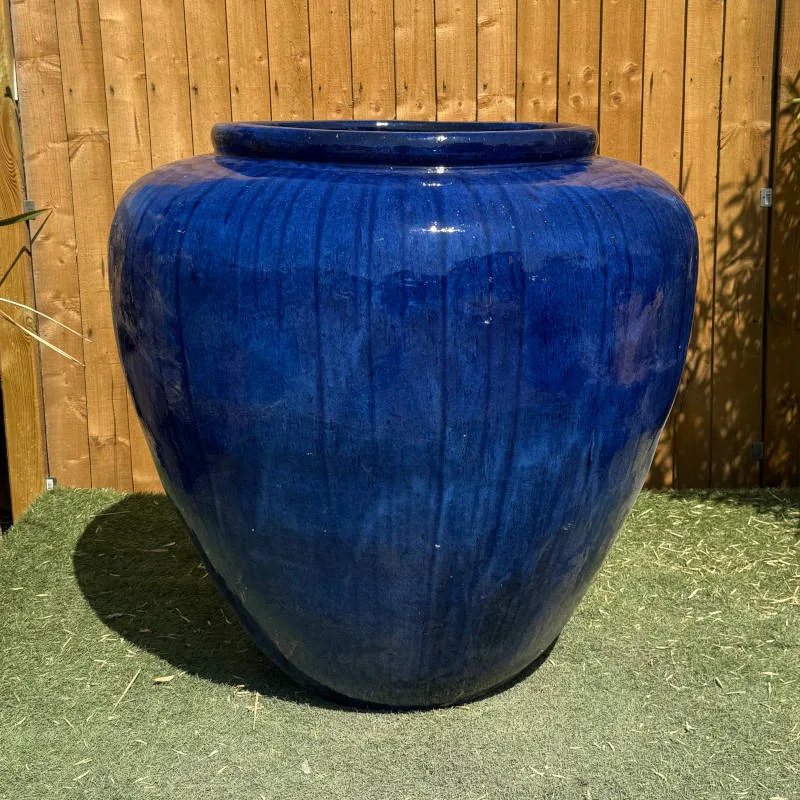 Glazed Blue Giant Egyptian Vase