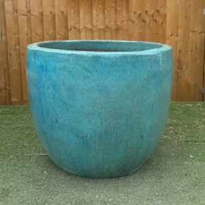 Glazed Green Giant Egg Pot Large Second