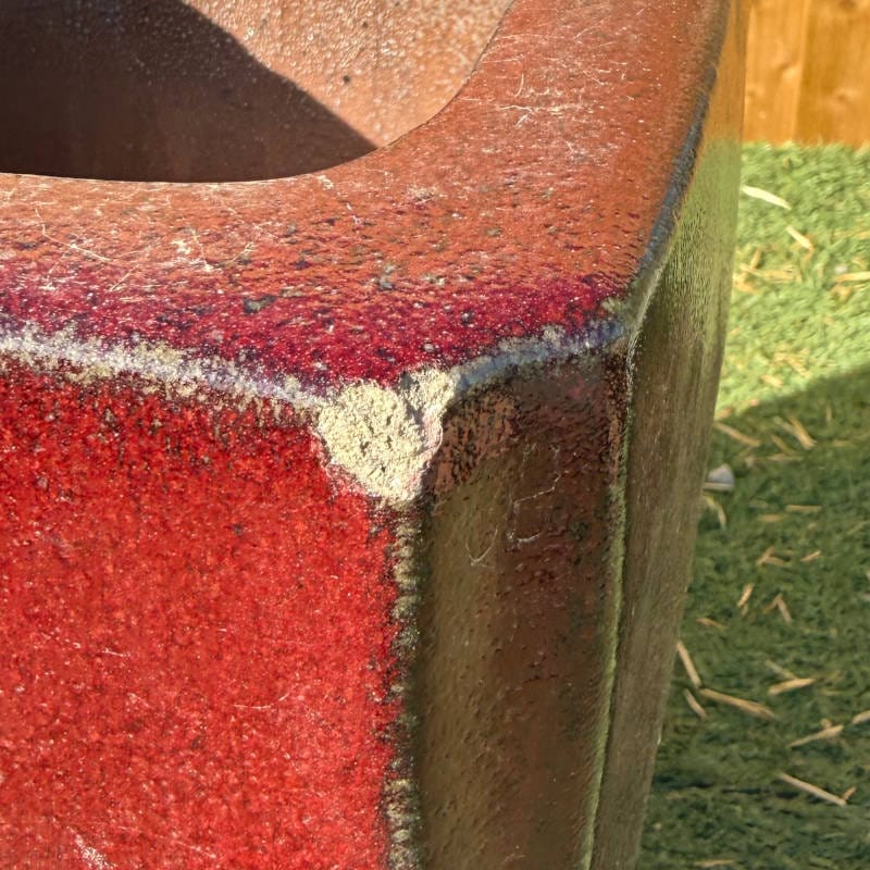 Glazed Ox Blood Red Curved Camilla Large Second - Image 2