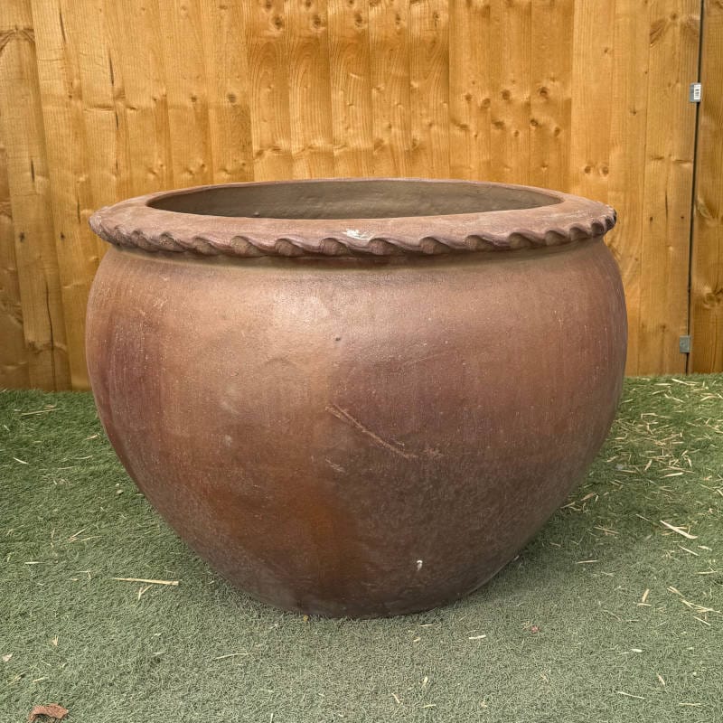 Rustic Plain Round Wavy Rim Large Second