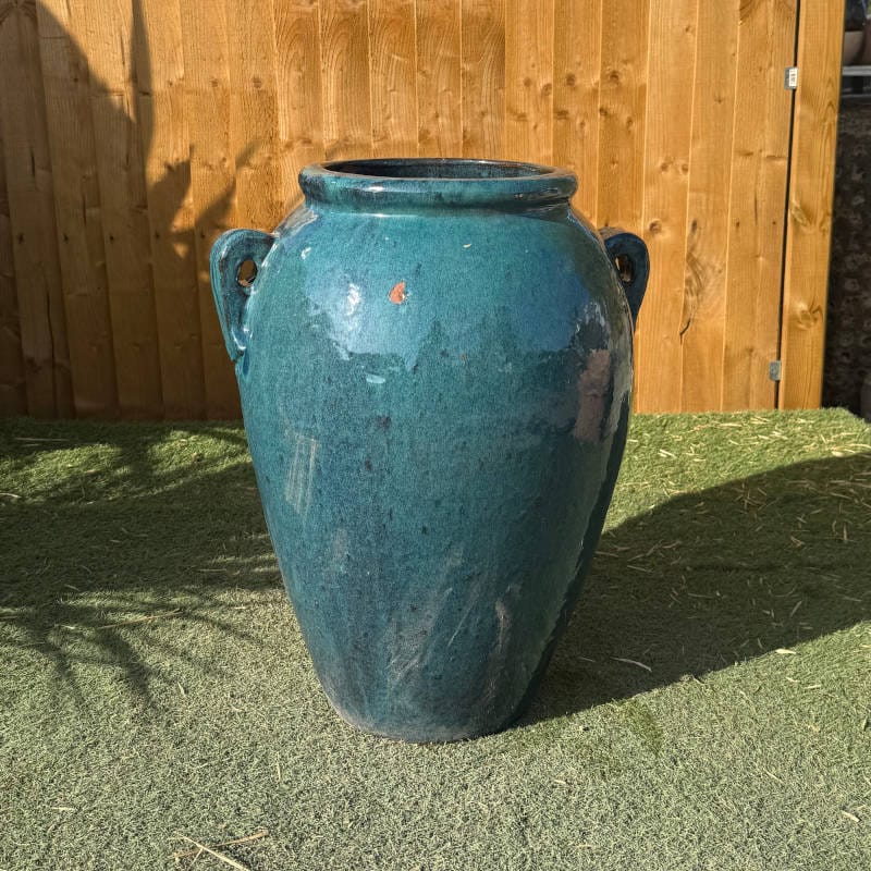 Glazed Two Handle Monkey Jar Second
