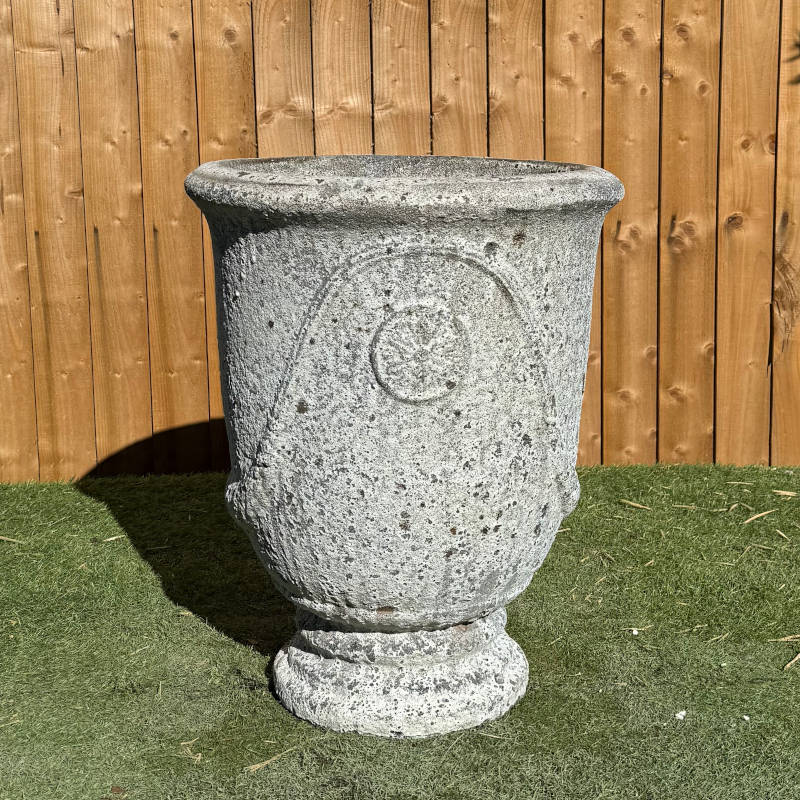 Atlantis White Pedestal Pot - Image 3